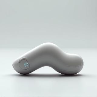 A sleek, modern breathwork training device with illuminated display